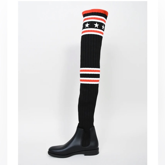Givenchy Black Thigh High Rainboots Size 5 - Picture 6 of 11
